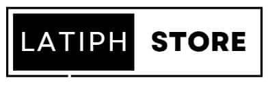 Logo of Latiphe Store featuring bold white text on a black background, representing the brand identity.